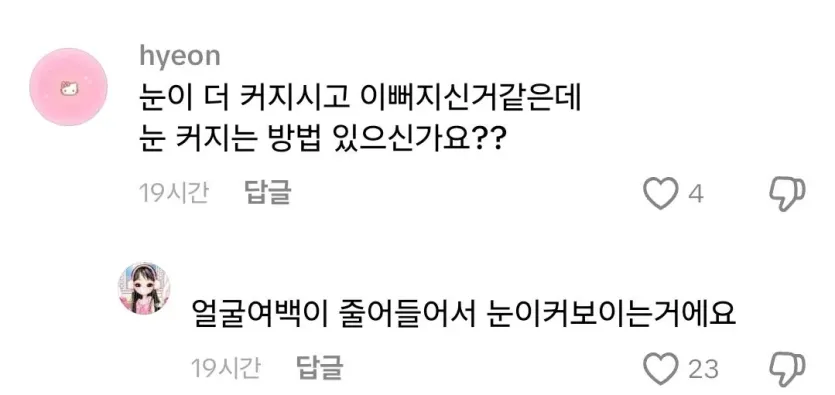 20kg 차이를 얼굴사진으로 보여주는 여자